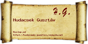 Hudacsek Gusztáv névjegykártya