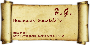 Hudacsek Gusztáv névjegykártya