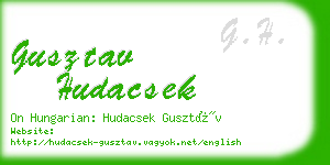 gusztav hudacsek business card